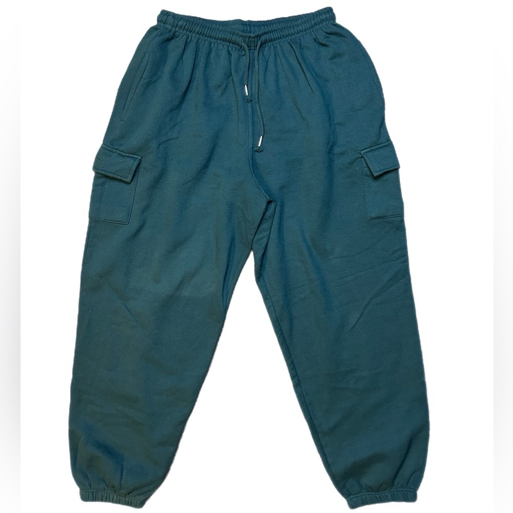 Fleece Factory Casual Teal Green Jogger Sweatpants